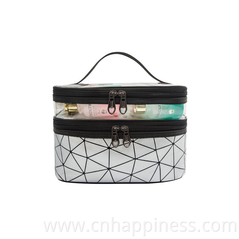 2022 Custom Logo Travel Beach Trendy Women Clear Transparent Cosmetic Makeup Bags Kit Portable Hanging Toiletry Pouch Bag Men